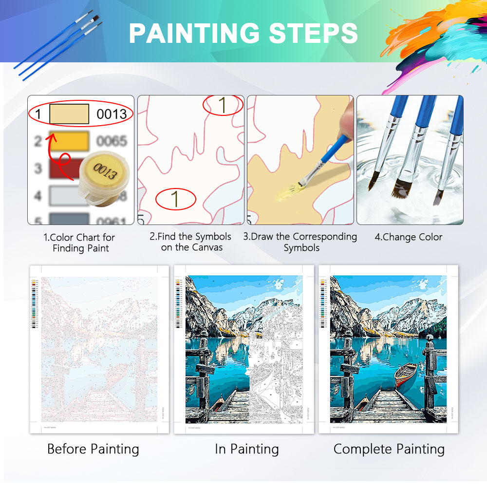 HUACAN Painting By Number Kits - Art Craft Number ulasan dan harga