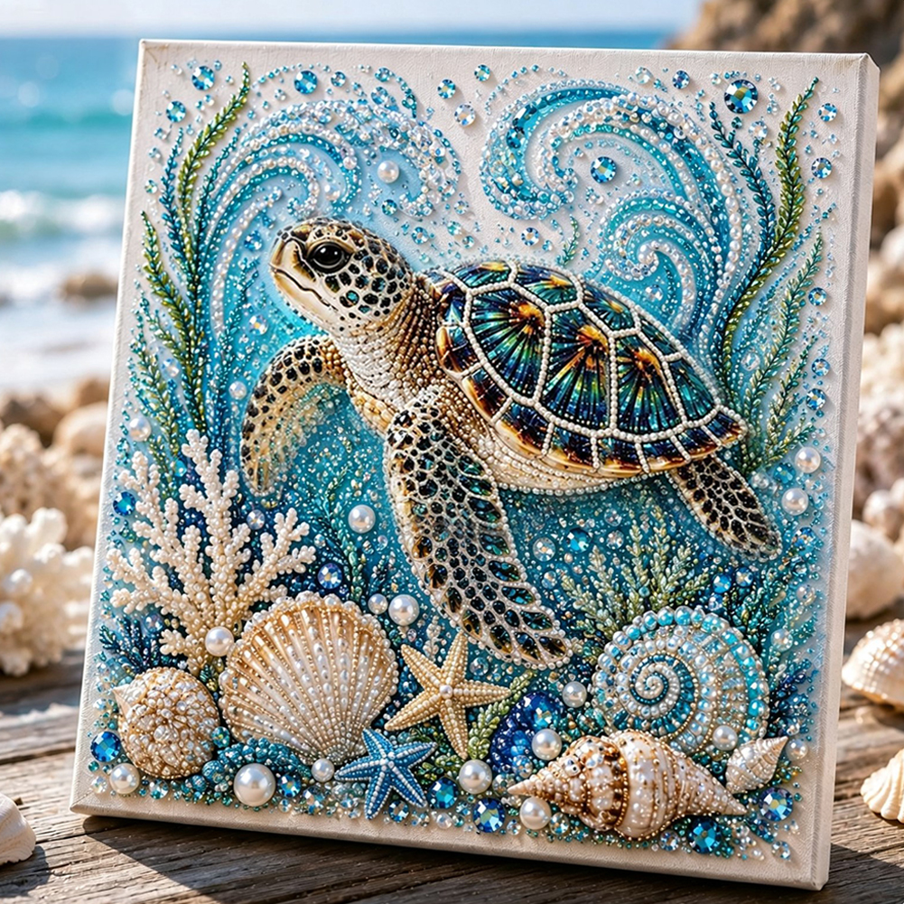 3D Pearl Art DIY Kit Ocean The - Art And Craft Nature ulasan dan harga