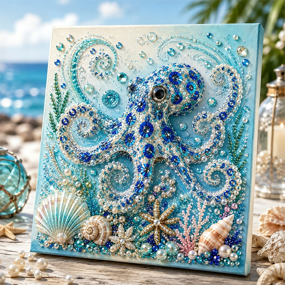 3D Pearl Art DIY Kit Ocean The - Art And Craft Nature ulasan dan harga