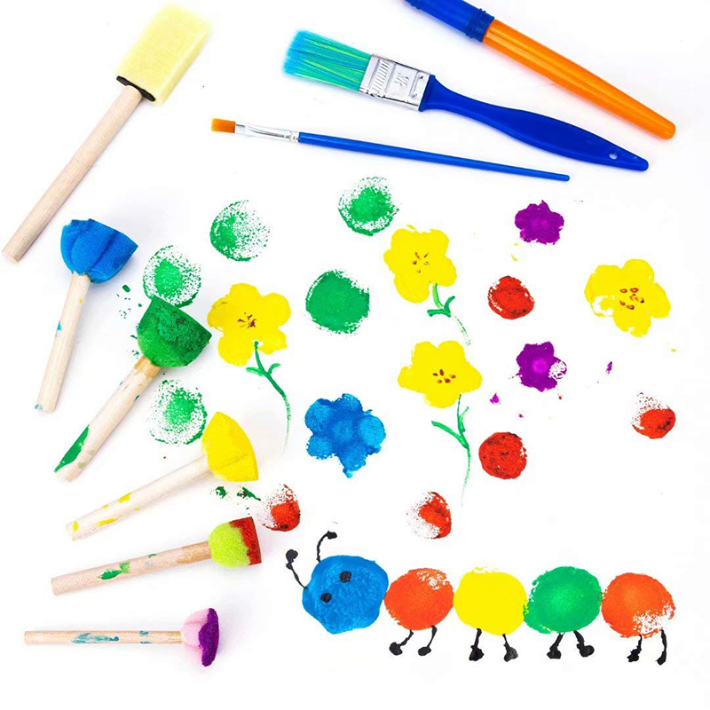 Bulk Painting Sponge & Brush B - Art And Craft Studio ulasan dan harga