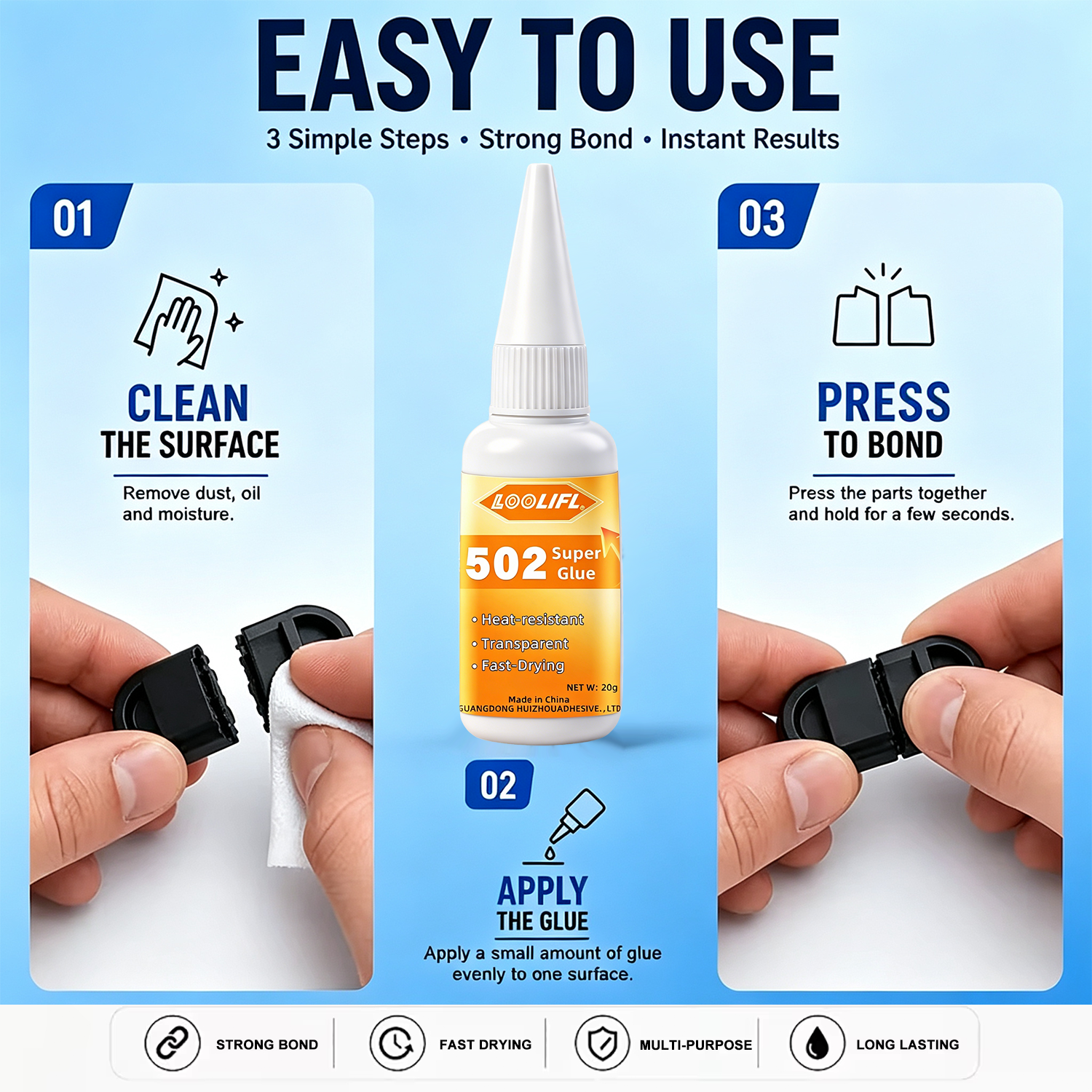 Versatile 502 Super Glue Preci - Art Craft Market ulasan dan harga
