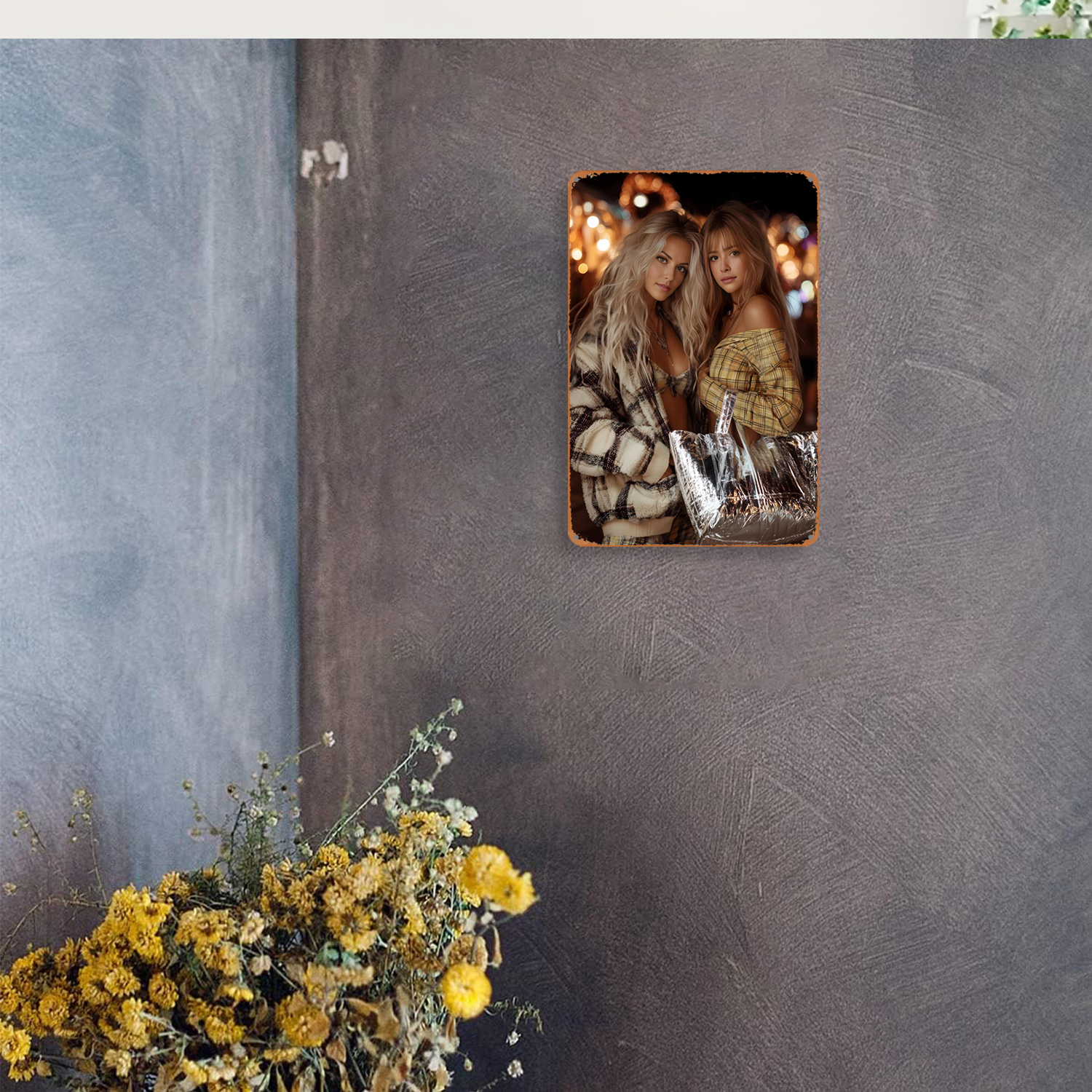 2D Vintage Metal Sign, Modern  - Art And Craft Studio ulasan dan harga